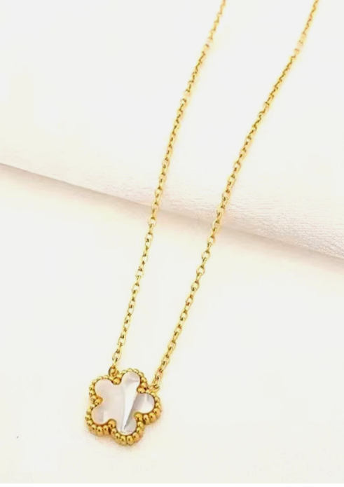 Clover Bracelet Five Leaf Double-Side Gold plated Waterproof Stainless Steel- UK