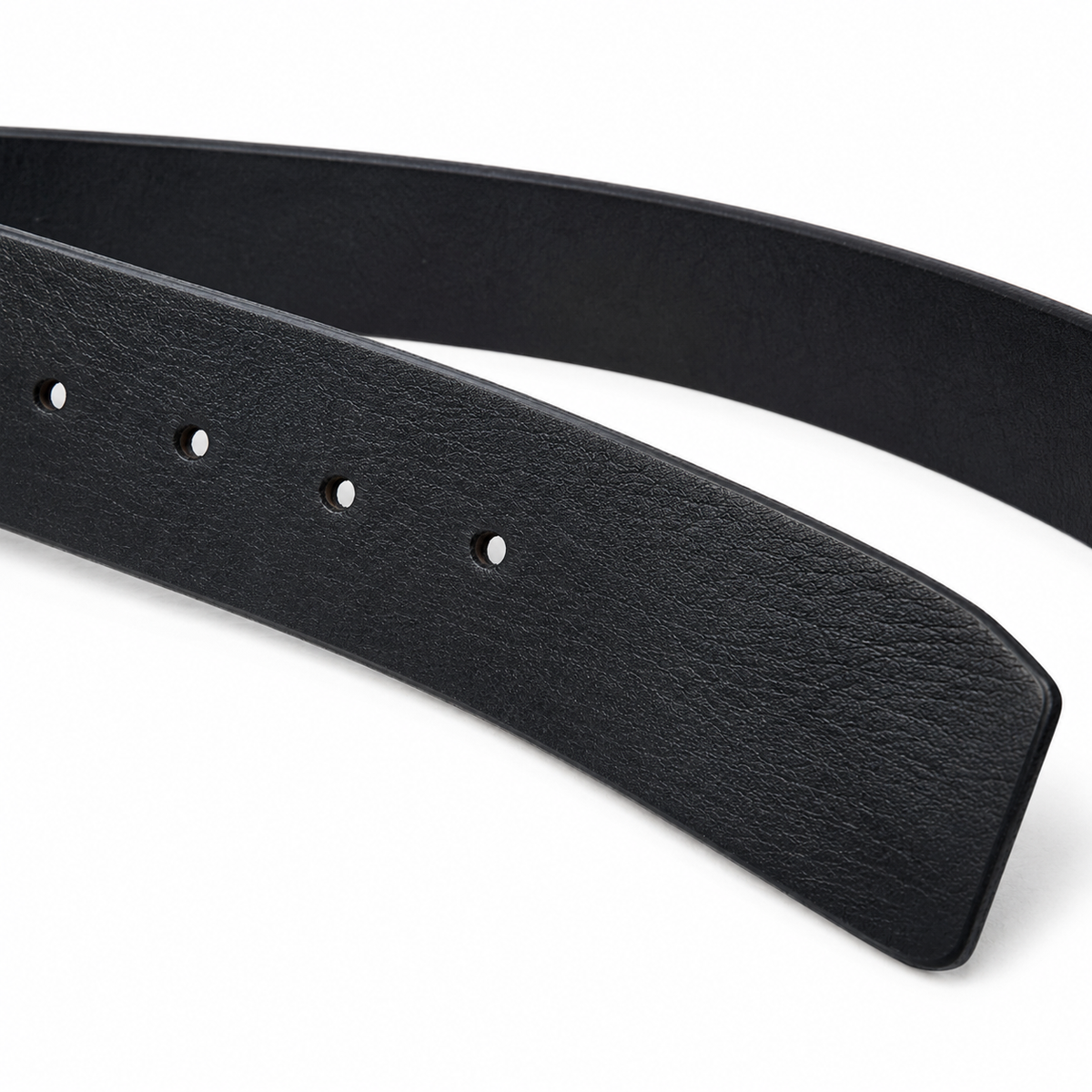 40mm Full Grain Buffalo Leather Belt for Men – Handmade Thick Leather Dress & Casual Belt - Black