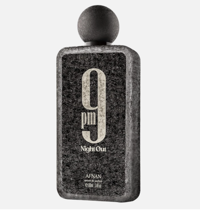 Afnan 9 PM Night Out Unisex Extrait de Parfum, 3.4 Fl. Oz 100ml