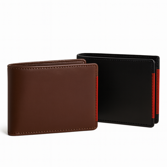 Men's Soft Smooth Genuine Cowhide Leather Bifold Slim Wallet Credit Card Holder| Gift for Him