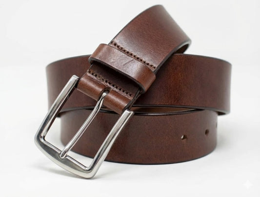 Topaz 40mm Full Grain Men Handmade Genuine Buffalo Thick Leather Classy Dress Belts| Gift for Him| Brown