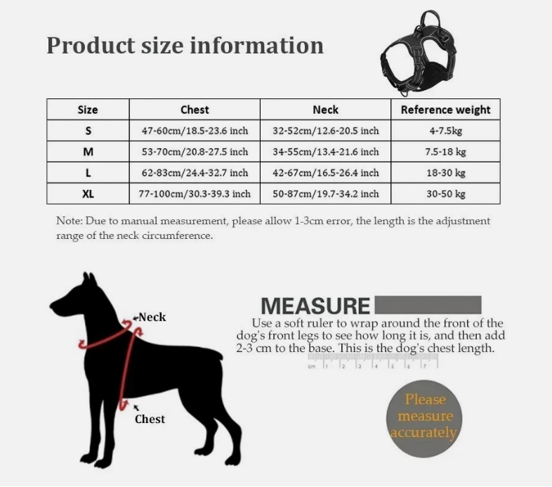 Dog Harness No Pull Truelove Adjustable Reflective Padded Vest XS-L