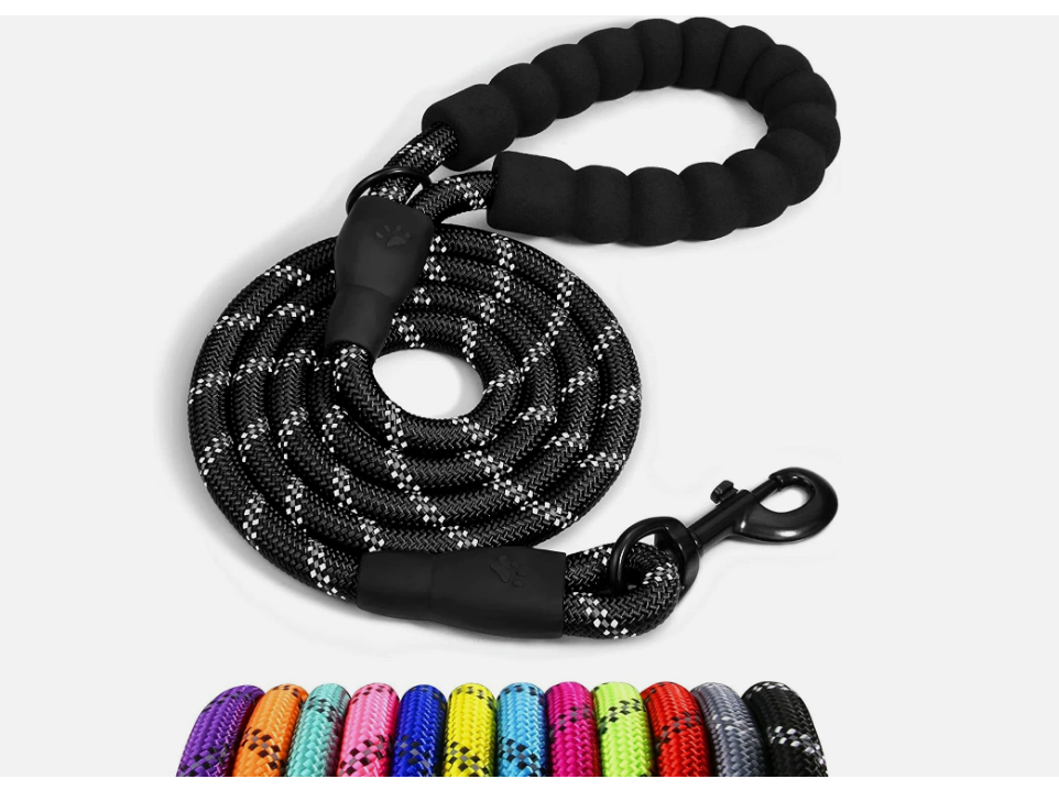 Extra Strong Reflective Rope Dog Lead with Foam Padded Handle Leash 5ft 150cm