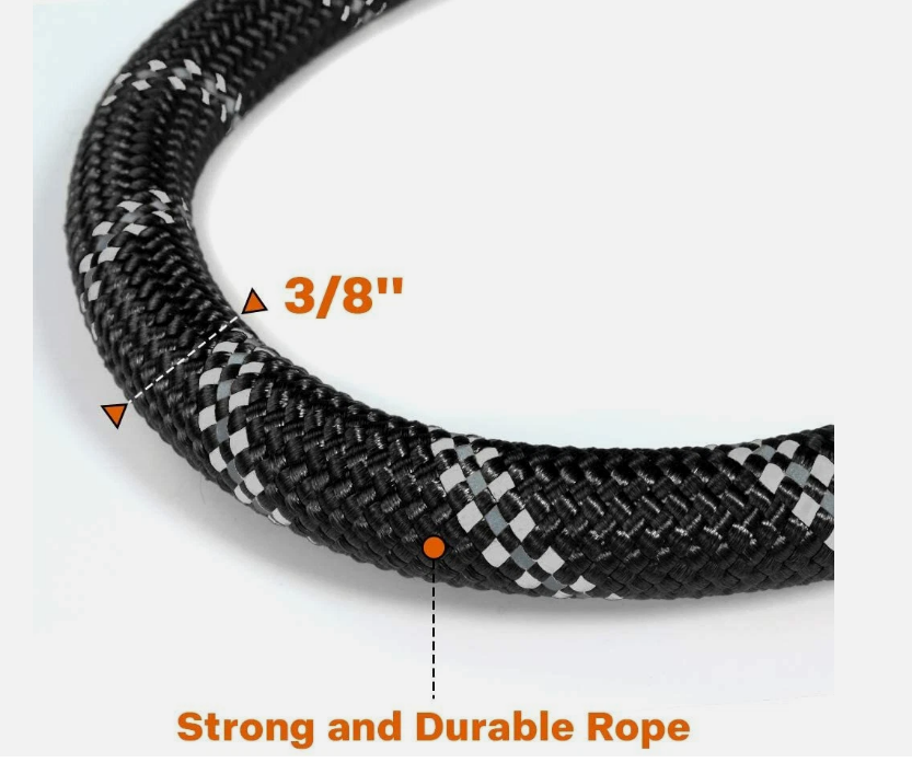 Extra Strong Reflective Rope Dog Lead with Foam Padded Handle Leash 5ft 150cm