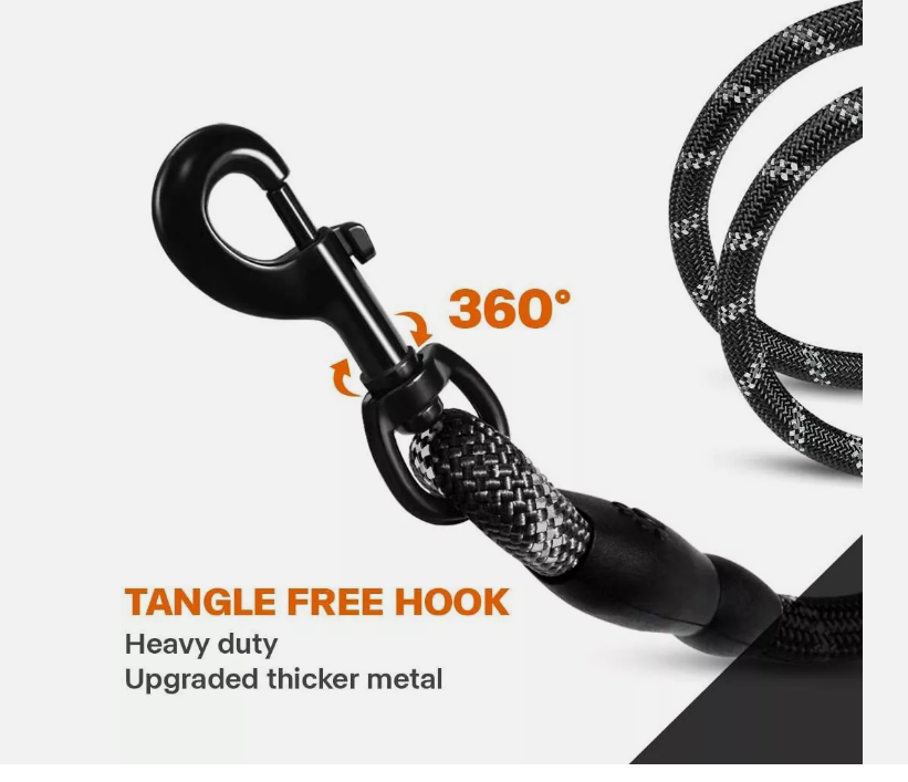 Extra Strong Reflective Rope Dog Lead with Foam Padded Handle Leash 5ft 150cm