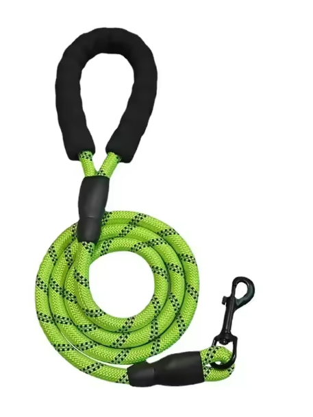 Extra Strong Reflective Rope Dog Lead with Foam Padded Handle Leash 5ft 150cm