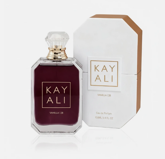 KAYALI Vanilla 28 eau de parfum bottle and box