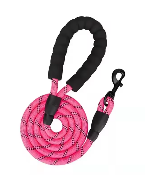 Extra Strong Reflective Rope Dog Lead with Foam Padded Handle Leash 5ft 150cm