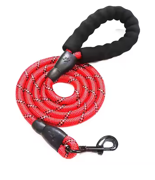 Extra Strong Reflective Rope Dog Lead with Foam Padded Handle Leash 5ft 150cm