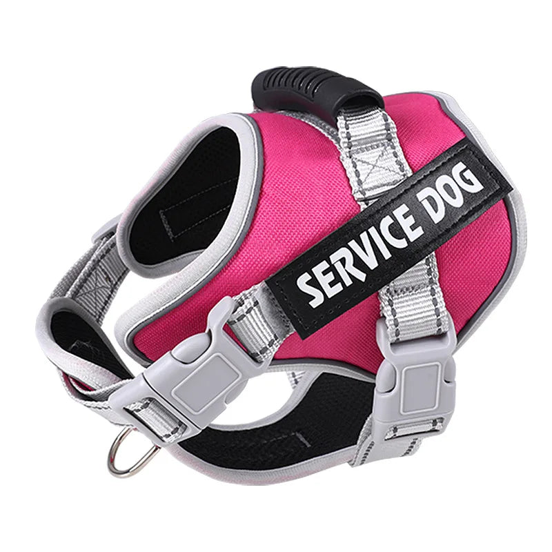 Service Dog Chest Harness No Pull Dog Hook Suitable Large Dog Vest Style Walking Rope Control Dog Strap Accessories Prevent Loss
