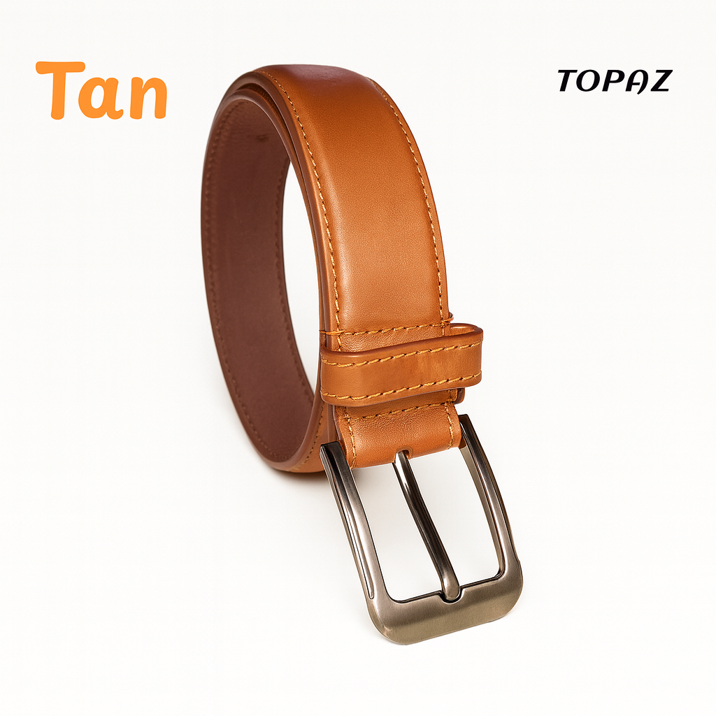 35mm Full Grain Handmade Cowhide Leather For Men Classy Dress Belts Tan|  Gift For Him