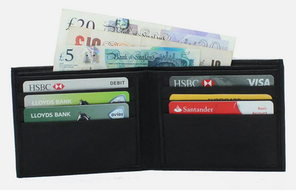 Men's Soft Smooth Genuine Cowhide Leather Bifold Slim Wallet Credit Card Holder| Gift for Him