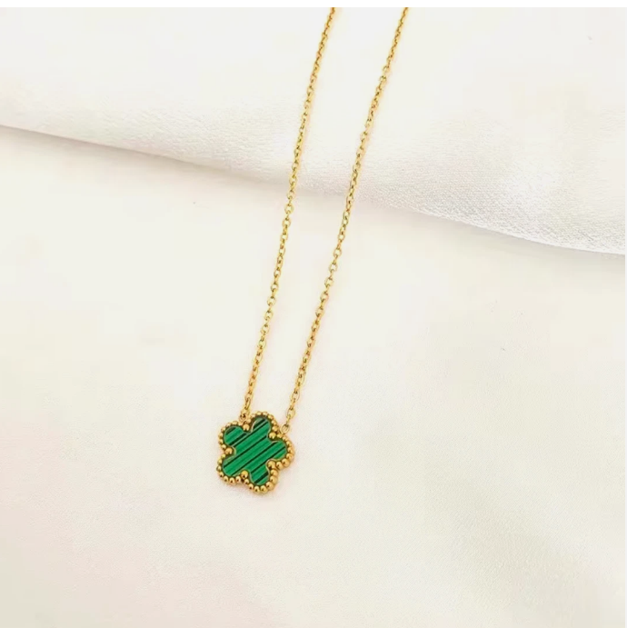 Clover Bracelet Five Leaf Double-Side Gold plated Waterproof Stainless Steel- UK